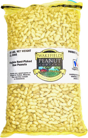 Wakefield Virginia Peanuts 25 lb bag of in-shell animal peanuts for squirrels, birds, deer, and wildlife