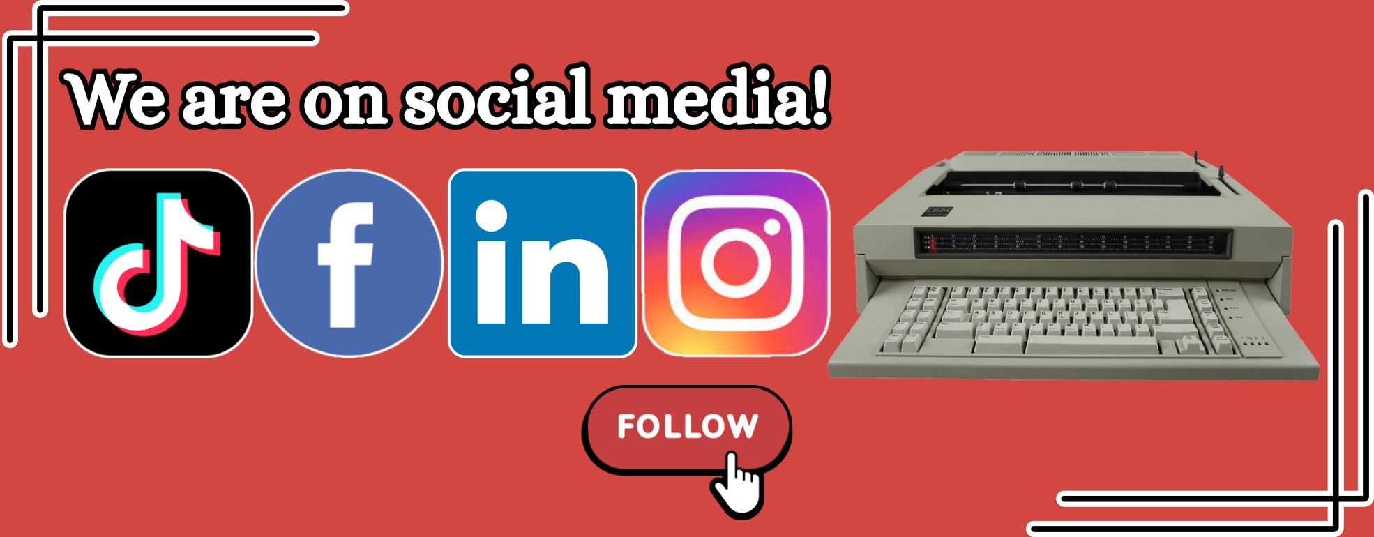 Follow Us on Social Media. Click Here To Follow! Follow Us on Social Media. Click Here To Follow!