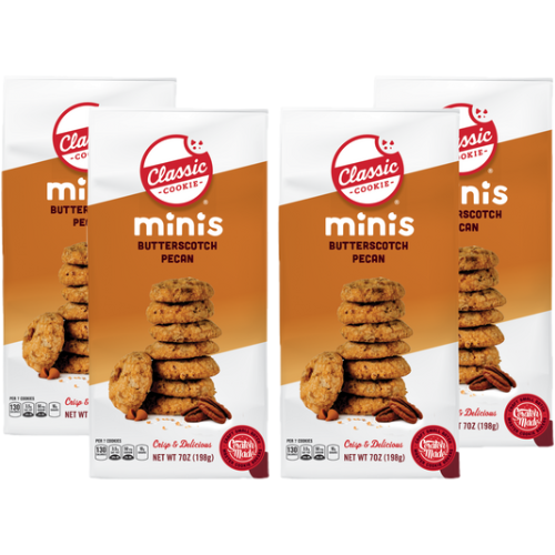 Classic Cookie Minis Crispy Butterscotch Pecan Cookies, 4 Bags, 7 oz. Each Classic Cookie Minis Crispy Butterscotch Pecan Cookies, 4 Bags, 7 oz. Each