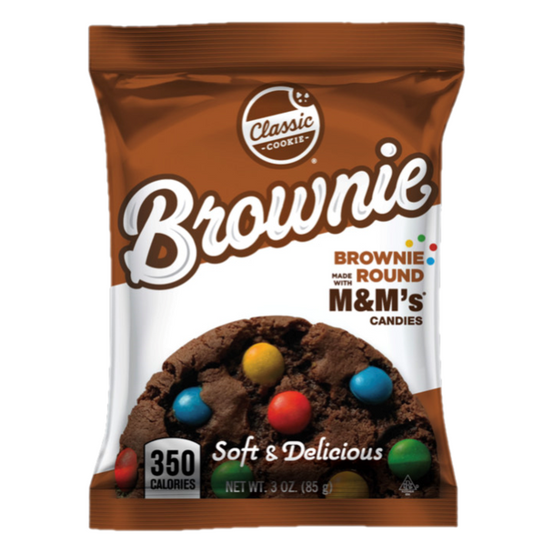 Classic Cookie Soft Baked Brownie Rounds made with M&M's® Candies, 2 Boxes, 16 Individually Wrapped Brownies