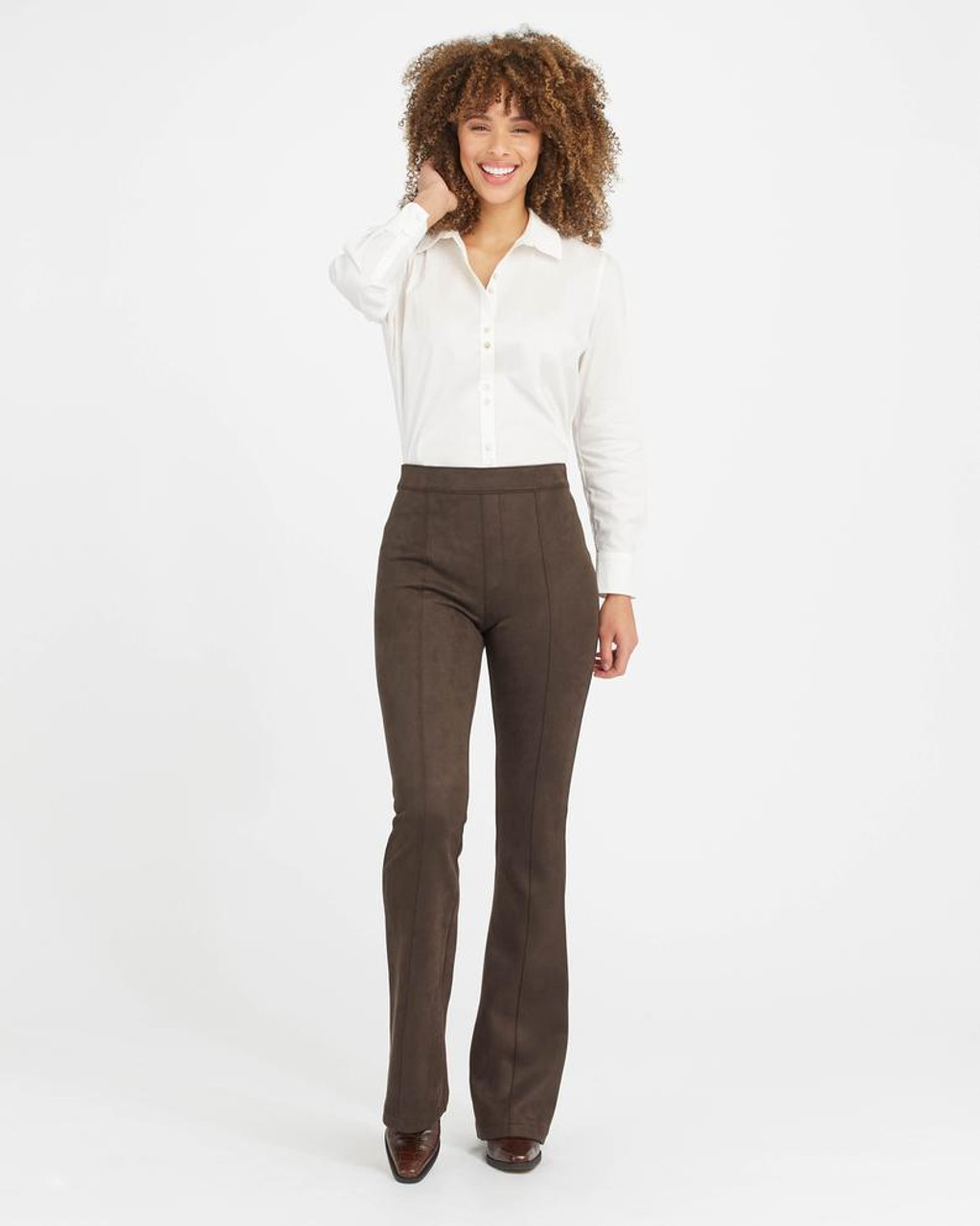 SPANX® Faux Suede Flare Pants