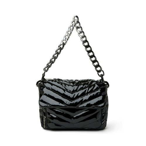 Think Royln Tiny Dancer Quilted Shoulder Bag Pearl Black