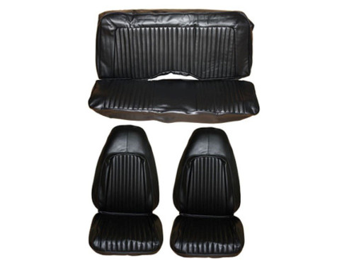 5502-BUK-C 1972 Barracuda Cuda Challenger Front Bucket & Rear Seat Cover