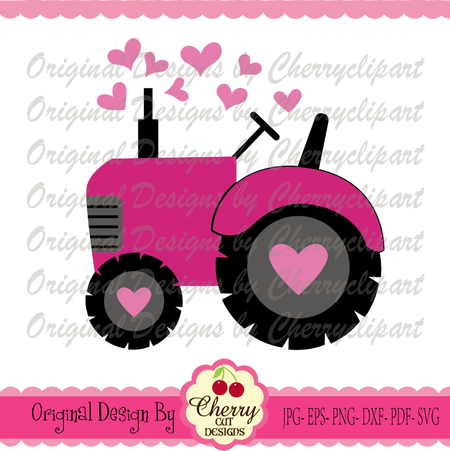 Download Valentine S Day Tractor Svg Tractor Dxf Tractor