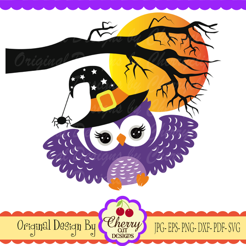 DIGIHL102 Spooky Halloween Owl