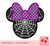 Halloween Minnie with spider web Machine Embroidery applique - 4x4 5x5 6x6"