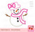 Snowman girl with bow