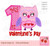 Embroidery design My 1st Valentine's Day with hearts o wl