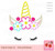 Unicorn flowers unicorn Machine embroidery applique design