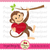 VTD56 Baby monkey with heart