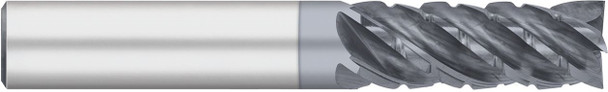 1" Carbide End Mill Variable Index - Chipbreaker - 5 Flute Extra Long ALCRO MAX Weldon Flats Extended Cut
