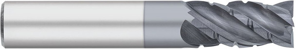 1" Carbide End Mill Variable Index 4 Flute - 1-1/4 LOC - Chipbreaker - ALCRO MAX Weldon Flats