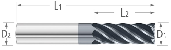 Atlas Solid Carbide 6 Flute End Mill 