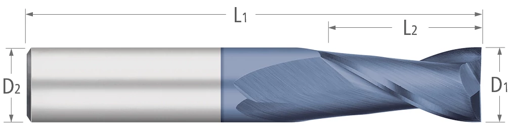 Atlas HSS 2 Flute End Mill Metric