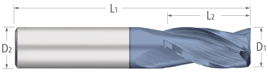 Atlas Solid Carbide 3 Flute End Mill 