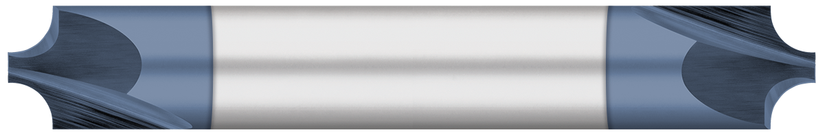 Atlas Carbide Corner Rounding End Mills - 2 Flute - Double Ended