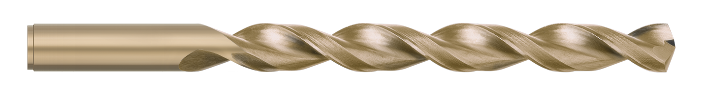 Atlas Cobalt Drill Bits - Cobalt Jobber Length Drills - 135° - Parabolic Flute Gold Oxide - Fractional