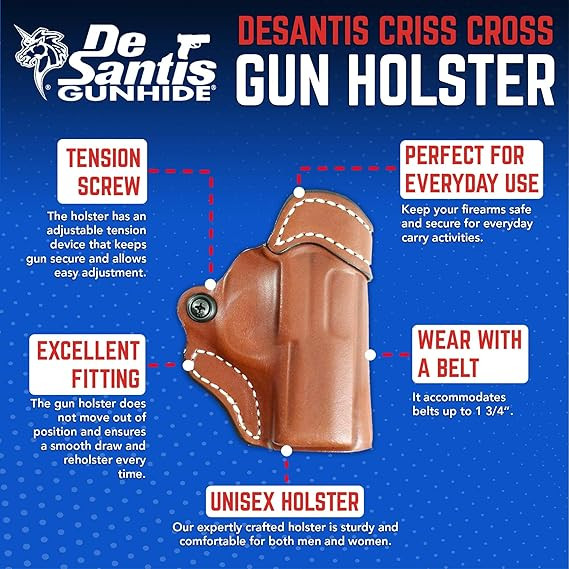 U*N様 定価6万　GUNTAS Genuine Leather Crossbo The Criss-Cross | Cross Draw Leather OWB Holster | DeSantis
