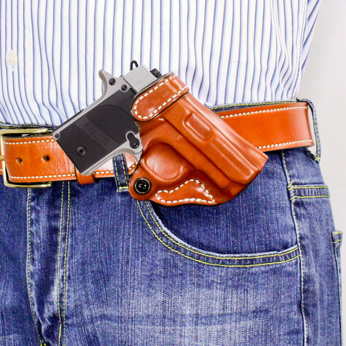 The Criss-Cross | Cross Draw Leather OWB Holster | DeSantis