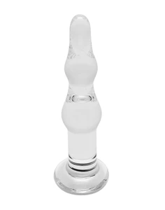 Graduele dildo in massief glas op voet