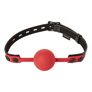 Ball gag in silicone en vegan leather