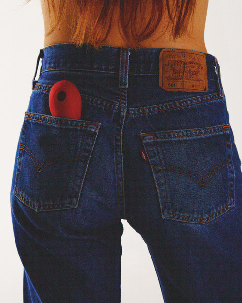 Mini Coco luchtdrukvibrator in vurig rood