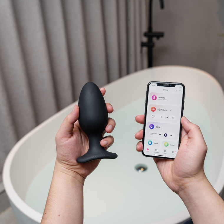 Grote vibrerende buttplug van Lovense met app voor de smartphone