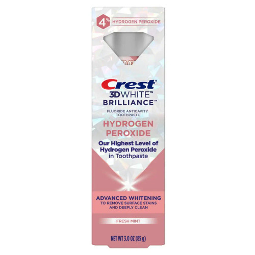 Dentifricio Crest 3D White Brilliance 4% Hydrogen Peroxide Fresh Mint 85g