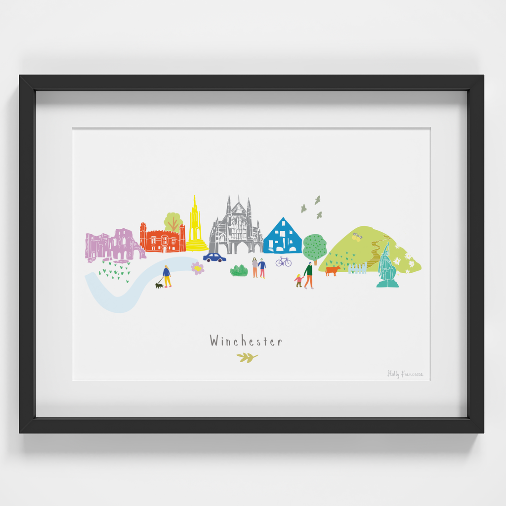 Winchester Skyline Cityscape Art Print