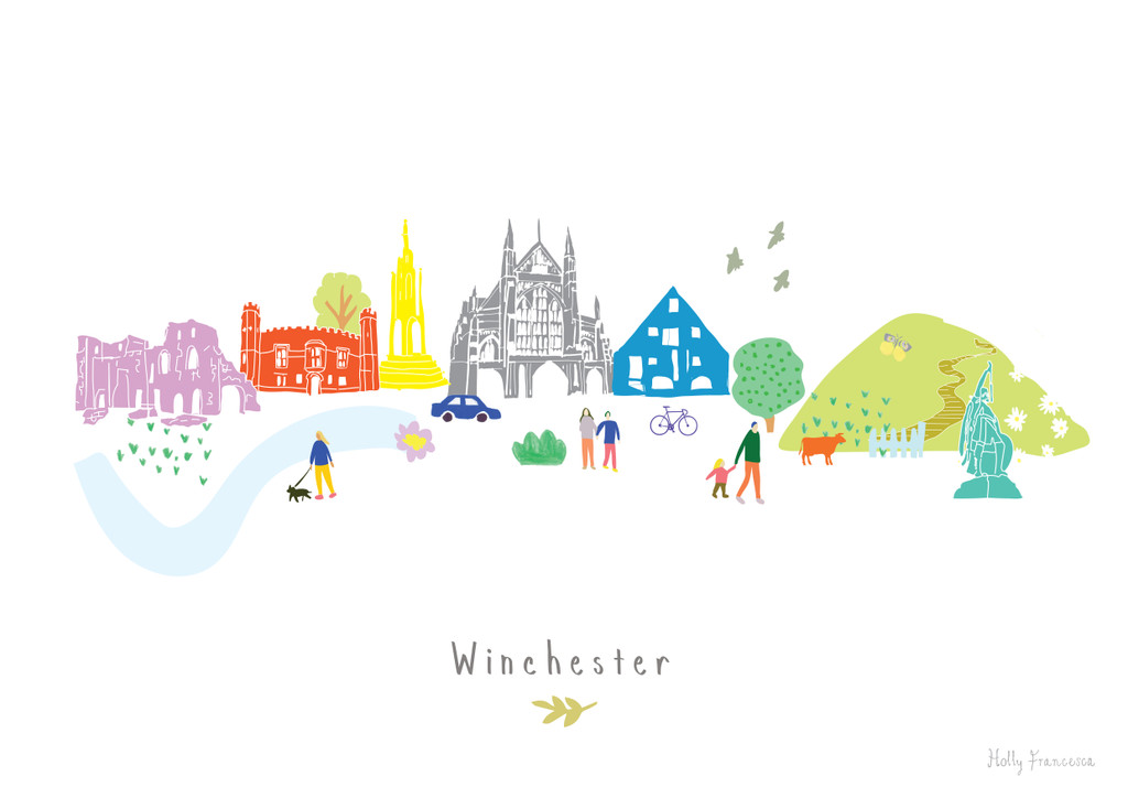 Winchester Skyline Cityscape Art Print