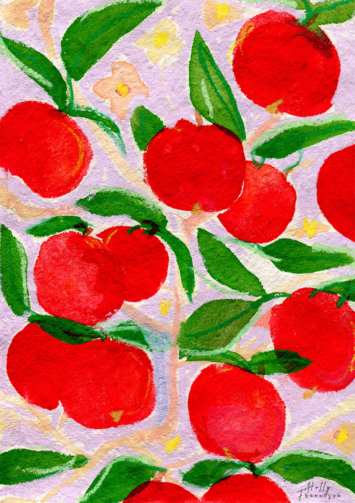 'La Pomme' Apple Art Print - Watercolour Poster