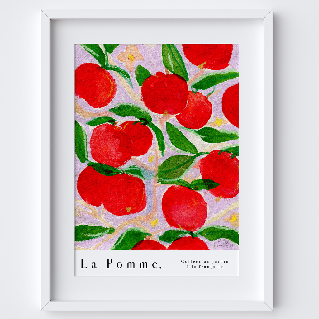 'La Pomme' Apple Art Print - Watercolour Poster