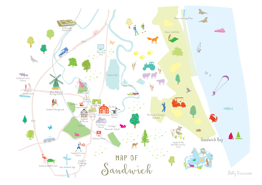 Sandwich Kent Map Sandwich County Map QOFPFT Unframed Map Of Sandwich 