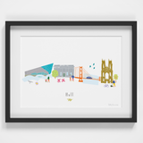 Hull Skyline Cityscape Art Print