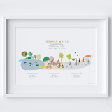 Personalised Triathlon Finisher Route Art Print - Any Ironman Course