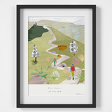 Ben Nevis Mountain, Scottish Highlands Landmark Travel Poster - Wall Art Print