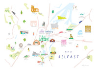 Map of Belfast Art Print by artist Holly Francesca