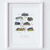 Munro Bagging Scotland Peaks Climbing Art Print