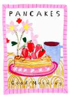 Good Morning Pancakes Art Print - Mixed Media Watercolour Collage