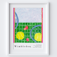 Wimbledon Tennis Art Print - Watercolour Strawberry Poster by artist Holly Francesca