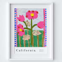 California Flower Market, USA Art Print by Holly Francesca