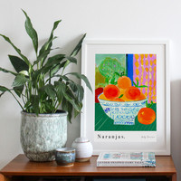 Oranges Still Life Art Print - Watercolour Pastel Poster by artist & illustrator Holly Francesca