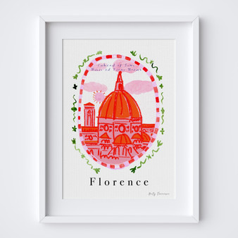 Florence Cathedral Print - Duomo, Santa Maria del Fiore Poster - Italian Landmark Collection by UK artist Holly Francesca