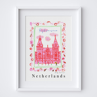 Rijksmuseum Poster - Amsterdam Art Print - Netherlands Landmark Landmark Collection