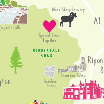 Personalised Map For Mum: Add Her Special Places