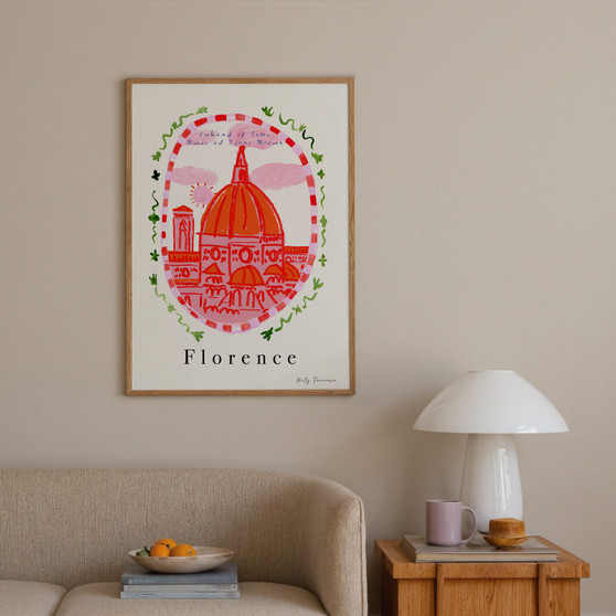 Florence Cathedral Print - Duomo, Santa Maria del Fiore Poster - Italian Landmark Collection by UK artist Holly Francesca