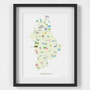 Map of Snowdonia National Park Art Print