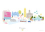 Glasgow Skyline Cityscape Art Print