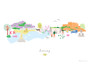Hand Drawn imaginary Jersey Skyline. Art Print by artist Holly Francesca