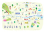 Map of Dublin City Art Print by artist Holly Francesca